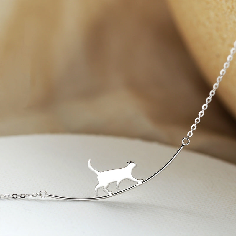 Stříbrný náhrdelník s lezeckou kočkou