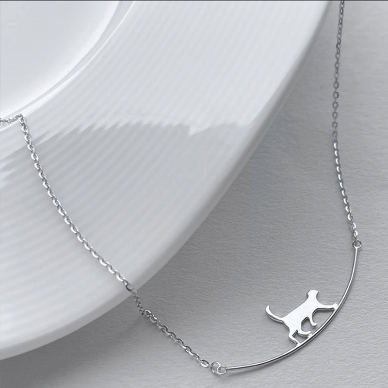 Stříbrný náhrdelník s lezeckou kočkou