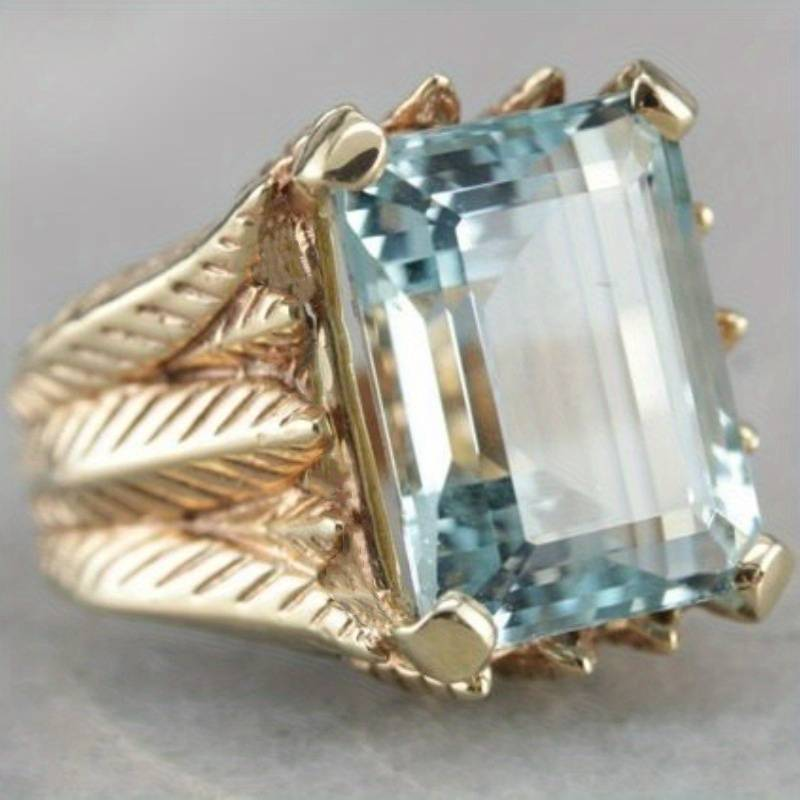 Vintage prsten z modrého zlata