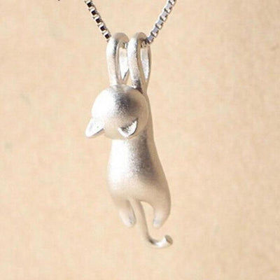 Stříbrný náhrdelník z 925 hravá kočička